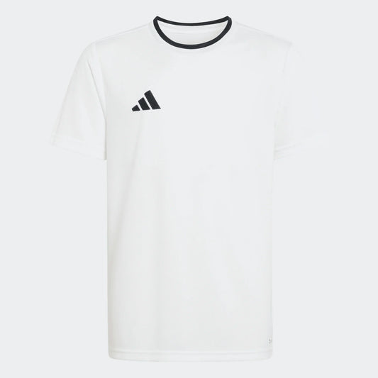 adidas Youth Entrada 26 Poly Tee - White Training Jersey White/Black Youth XSmall - Third Coast Soccer