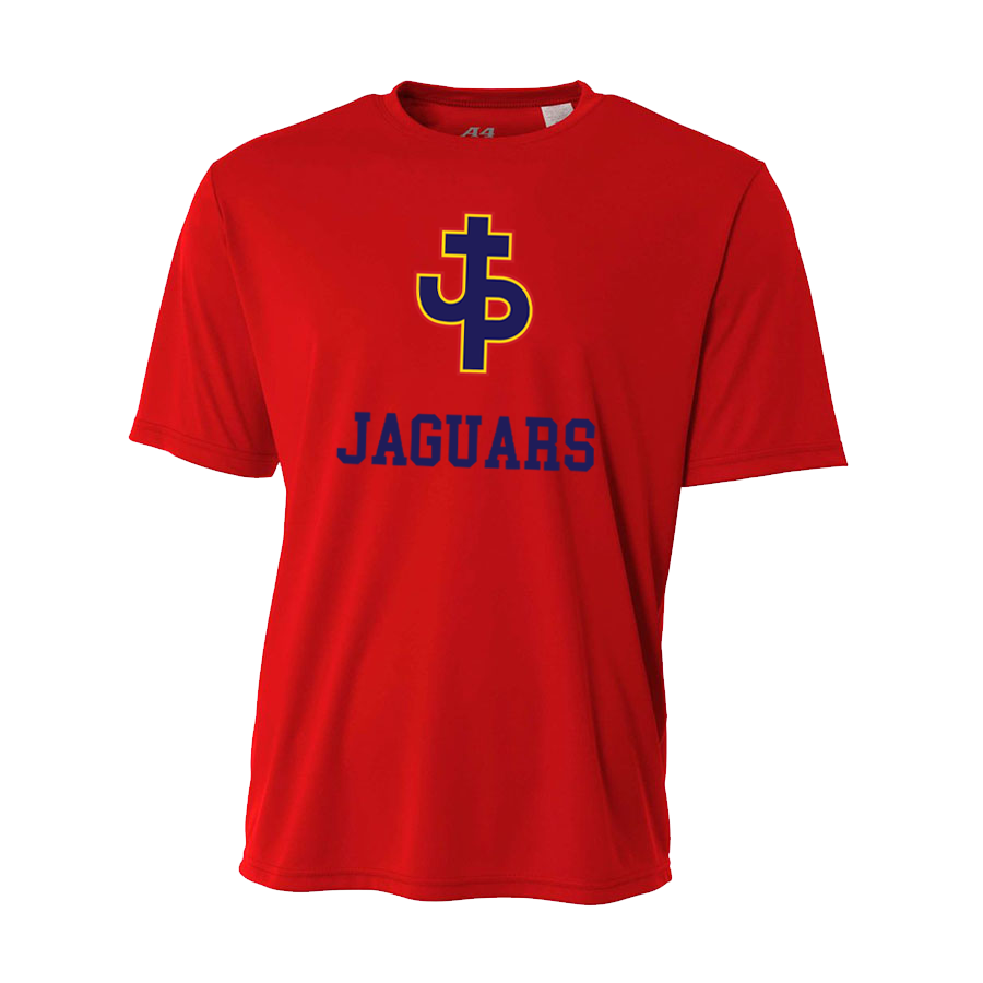 A4 PJP Men's Short-Sleeve Performance Crew - Red Or Navy Pope John Paul Mens Small Navy - Third Coast Soccer