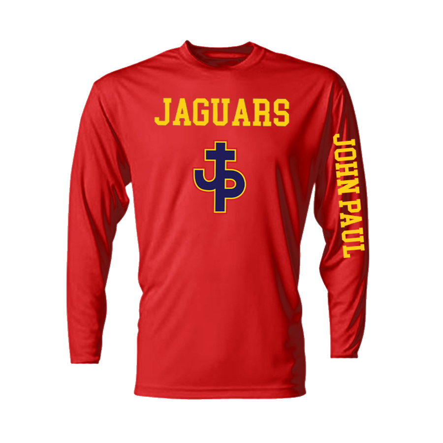 A4 PJP Women's Long-Sleeve Performance Crew - Red Or Navy Pope John Paul Womens Extra Small Navy - Third Coast Soccer