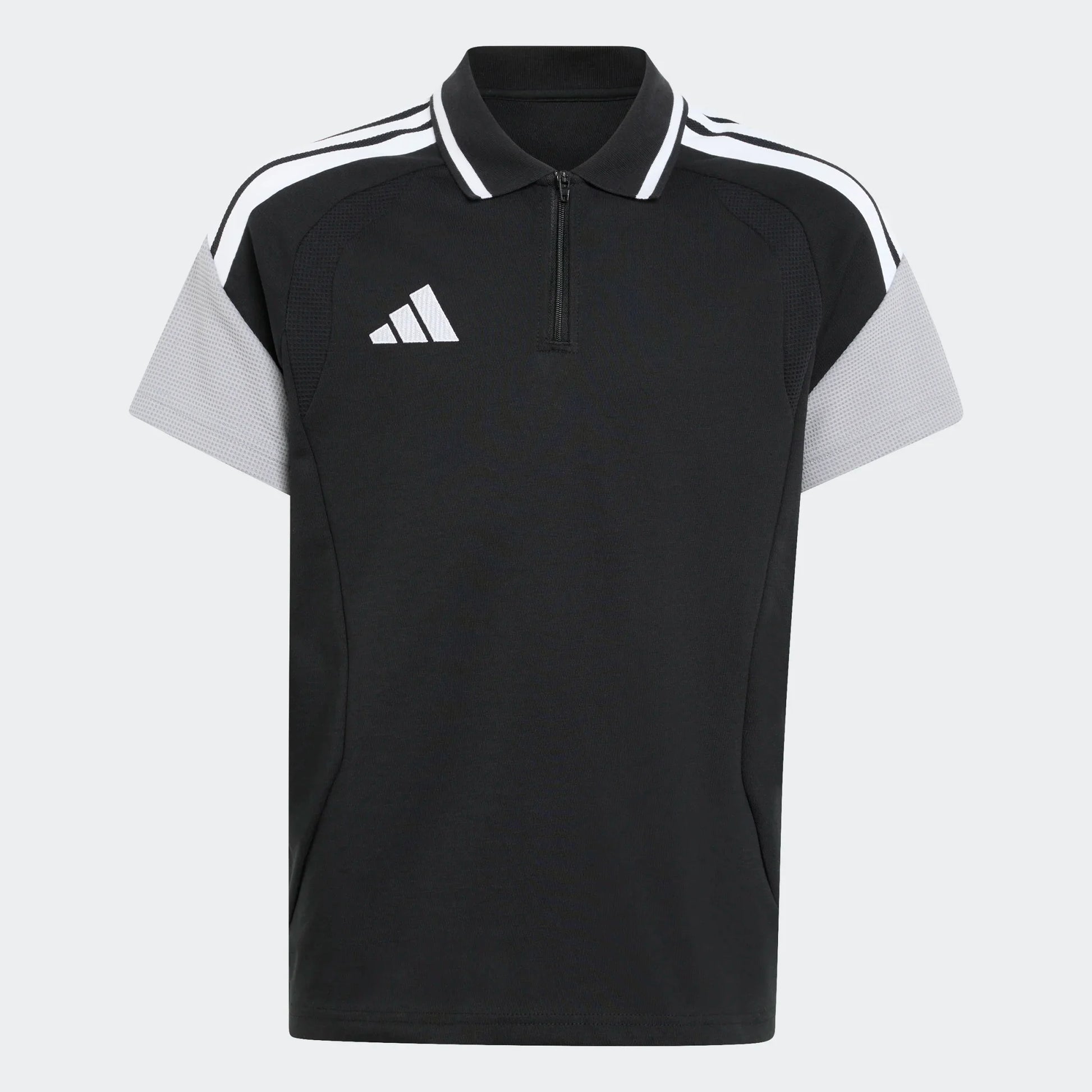 adidas Youth Tiro 26 Competition Polo - Black/Light Onix/White Polo Black Youth XXSmall - Third Coast Soccer