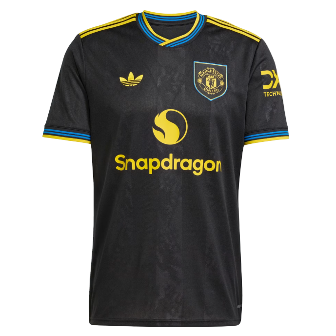 adidas Manchester United Third Jersey 25/26 Club Replica Black Mens Small - Third Coast Soccer