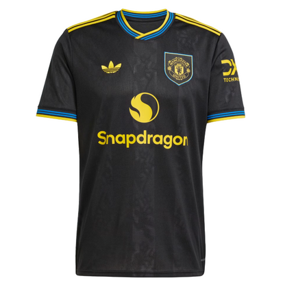 adidas Manchester United Third Jersey 25/26 Club Replica Black Mens Small - Third Coast Soccer