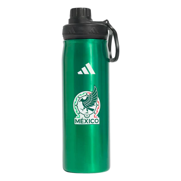 adidas Mexico 26 Metal Water Bottle Player Accessories Green - Third Coast Soccer