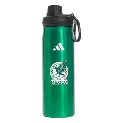 adidas Mexico 26 Metal Water Bottle Player Accessories Green - Third Coast Soccer