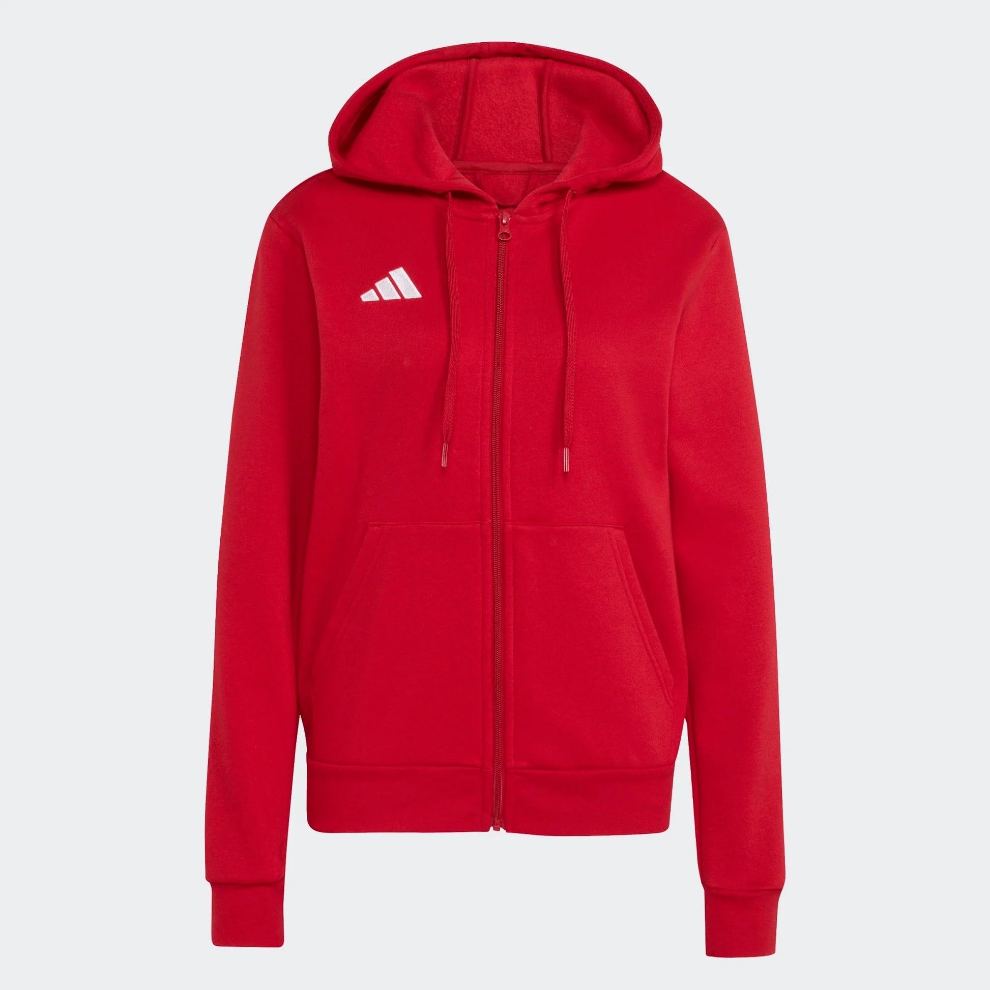 adidas Women's Entrada 26 Full-Zip Hoodie - Red Jacket Red Womens XSmall - Third Coast Soccer