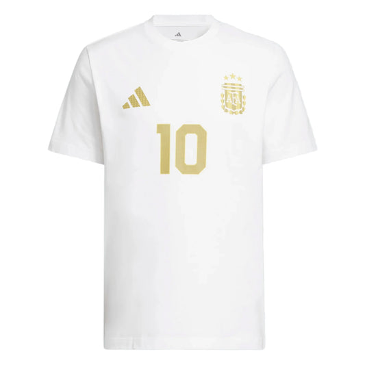 adidas Youth Argentina Messi Tee - White International Replica - Third Coast Soccer