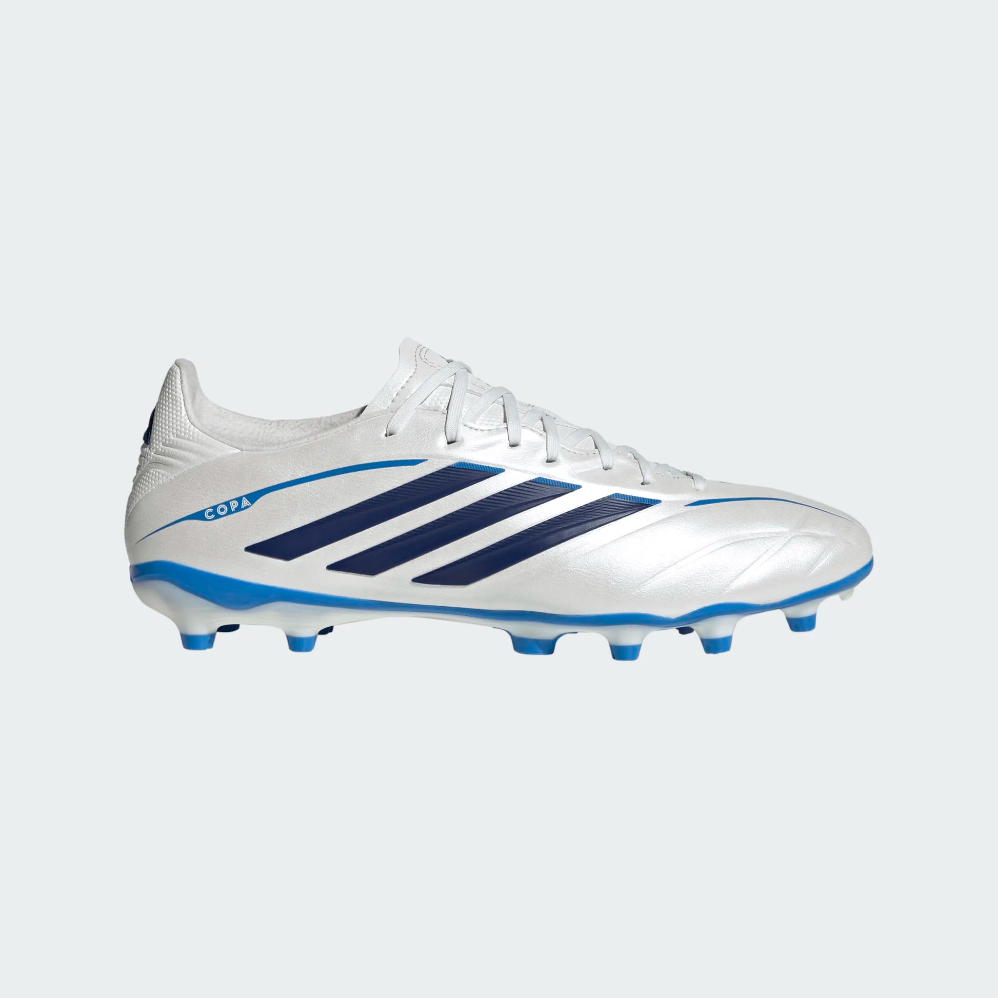 adidas Copa Pure IV League FG - White/Metallic/Blue Mens Footwear - Third Coast Soccer