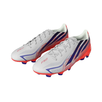 adidas F50 Hyperfast League FG - White/Solar Turbo/Blue