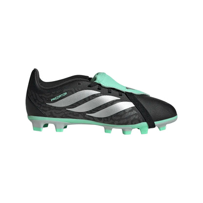 adidas Youth Predator Club FT FG - Black/Silver Youth Footwear - Third Coast Soccer