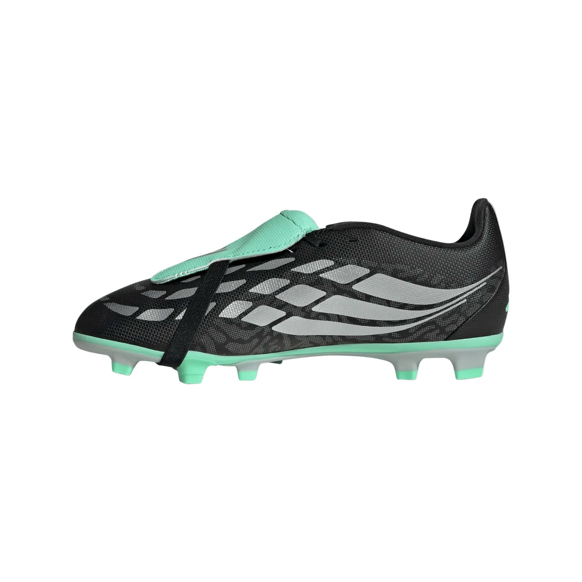 adidas Youth Predator Club FT FG - Black/Silver Youth Footwear - Third Coast Soccer
