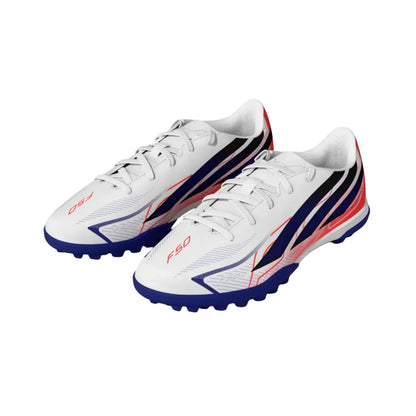 adidas Youth F50 Hyperfast Club Turf- White/Solar Purple/Solar Turbo