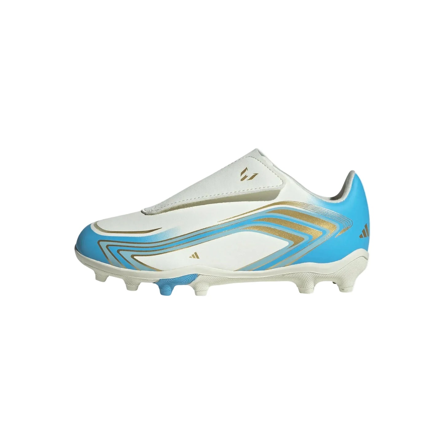 adidas F50 Messi Club Velcro FG/MG - Ivory Youth Footwear - Third Coast Soccer