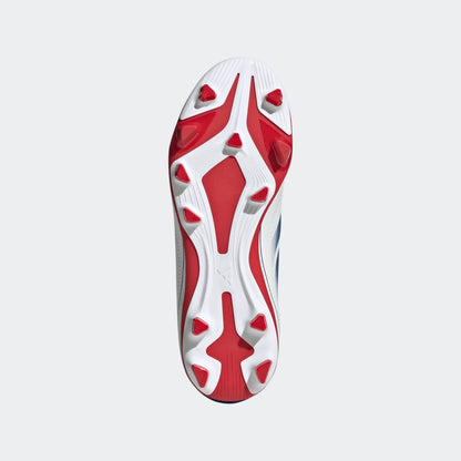 adidas Youth Goletto IX Laceless FG - White/Royal/Scarlet Youth Footwear - Third Coast Soccer
