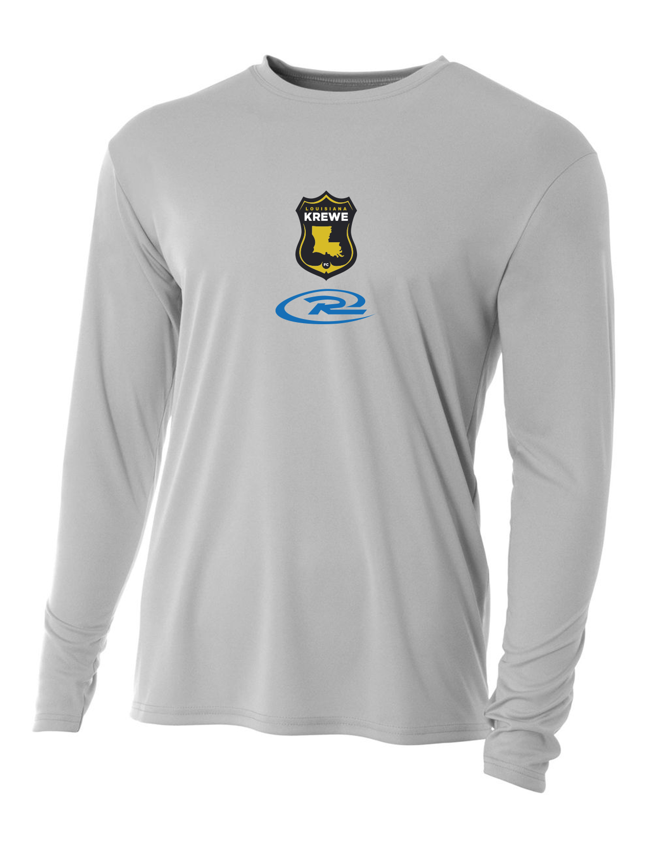 A4 La Krewe-Rush Long-Sleeve Shirt FC - Black, Silver Or White LA Krewe Rush Silver Mens Small - Third Coast Soccer