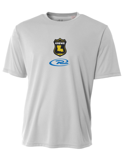 A4 La Krewe-Rush Short-Sleeve Shirt FC - Black, Silver Or White LA Krewe Rush Silver Mens Small - Third Coast Soccer