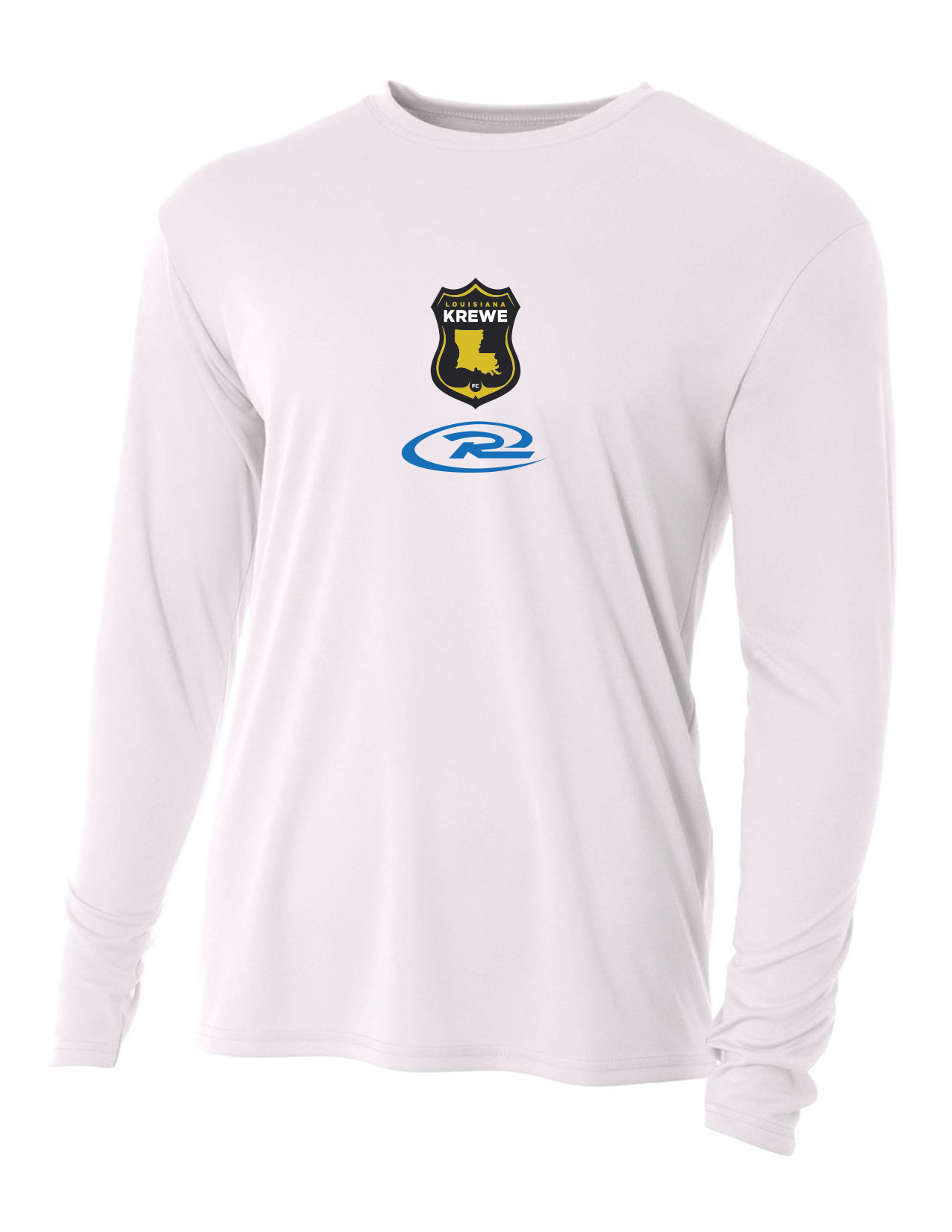 A4 La Krewe-Rush Long-Sleeve Shirt FC - Black, Silver Or White LA Krewe Rush White Mens Small - Third Coast Soccer