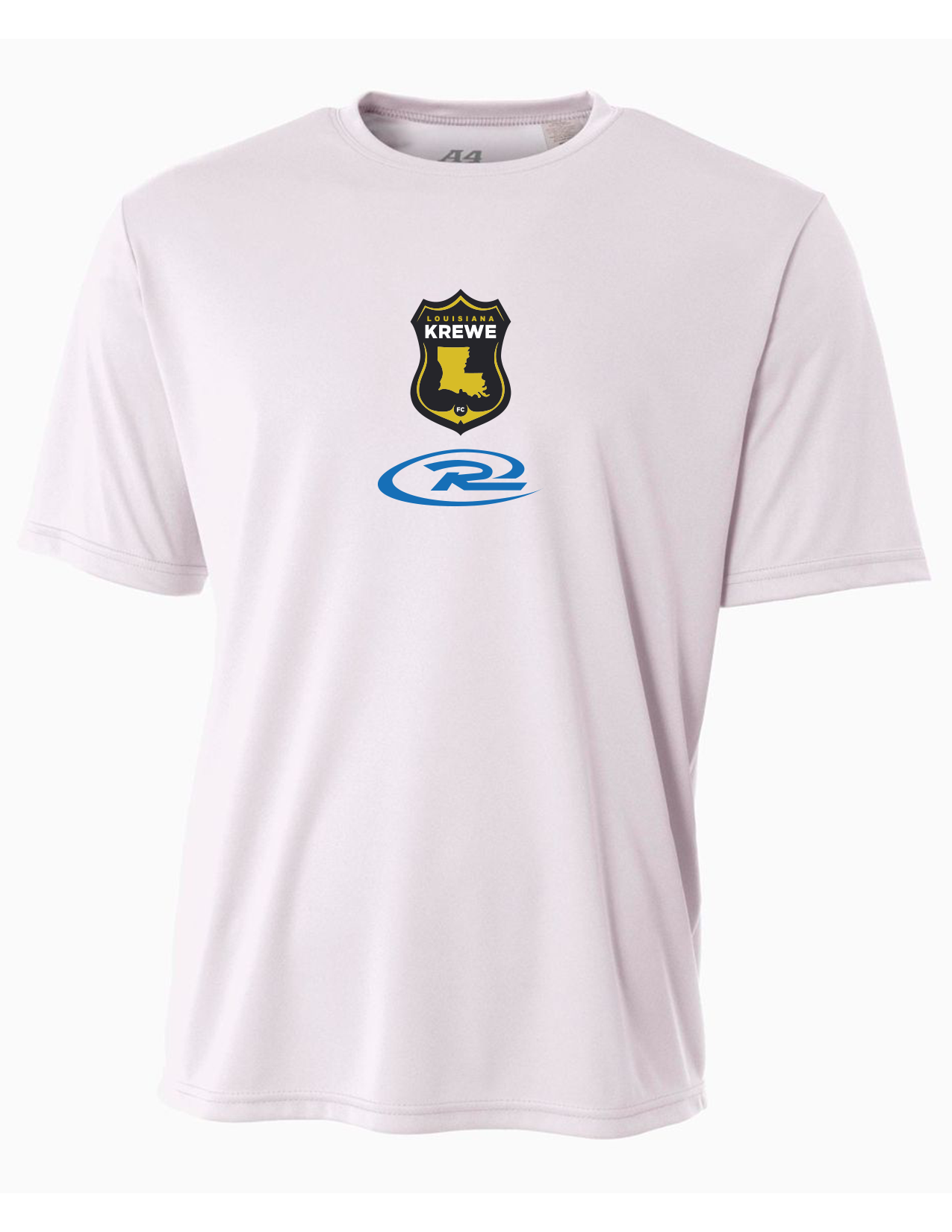 A4 La Krewe-Rush Short-Sleeve Shirt FC - Black, Silver Or White LA Krewe Rush White Mens Small - Third Coast Soccer