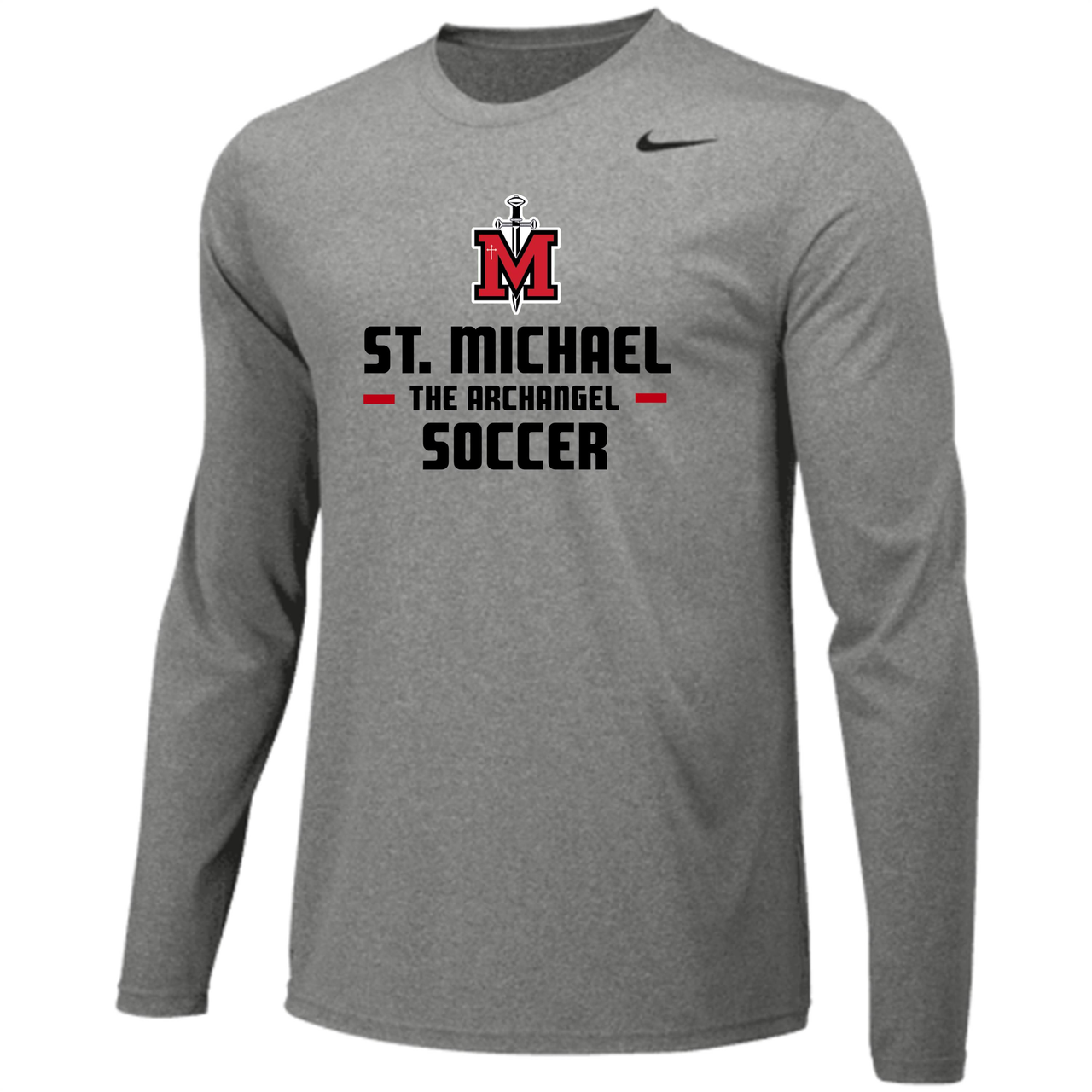 Nike STM Legend LS Tee Training Wear Grey Mens Small - Third Coast Soccer