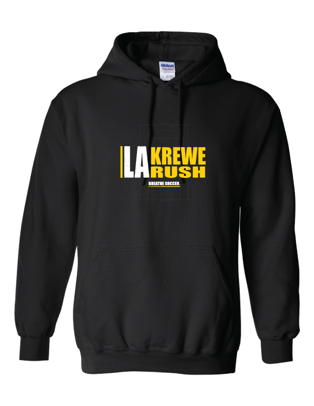 LA Krewe Rush Hoody - Breathe Soccer - Black, Sport Grey or White LA Krewe Rush   - Third Coast Soccer
