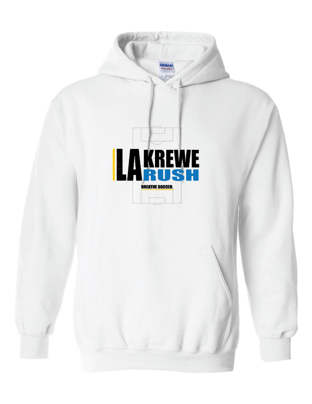 LA Krewe Rush Hoody - Breathe Soccer - Black, Sport Grey or White LA Krewe Rush   - Third Coast Soccer
