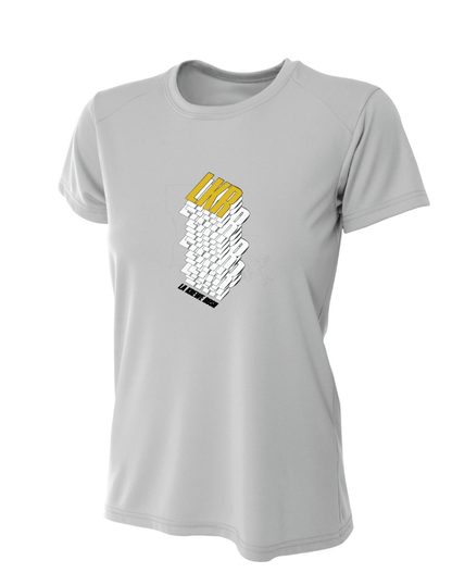 A4 La Krewe-Rush Short-Sleeve Shirt Stack - Black, Silver Or White LA Krewe Rush Silver Womens Small - Third Coast Soccer