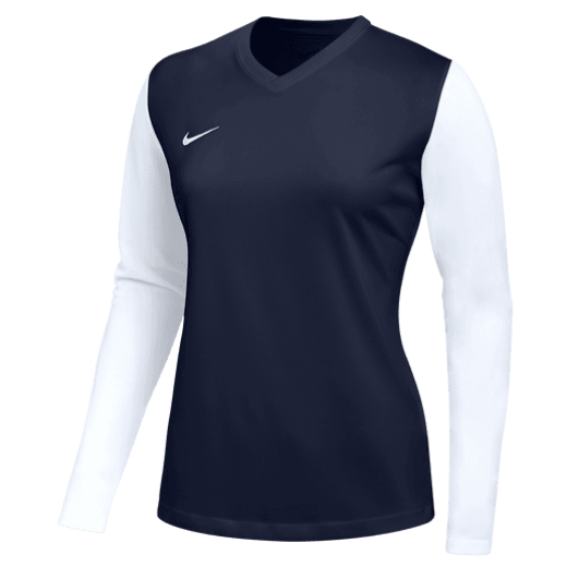 Nike Women's LS Tiempo Premier II Jersey Jerseys College Navy/White Womens Xsmall - Third Coast Soccer