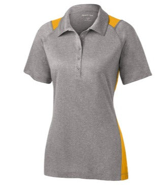 Sport-Tek Women's Heather Colorblock Contender Polo Polos   - Third Coast Soccer