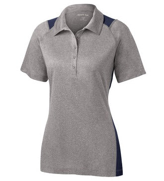 Sport-Tek Women's Heather Colorblock Contender Polo Polos   - Third Coast Soccer