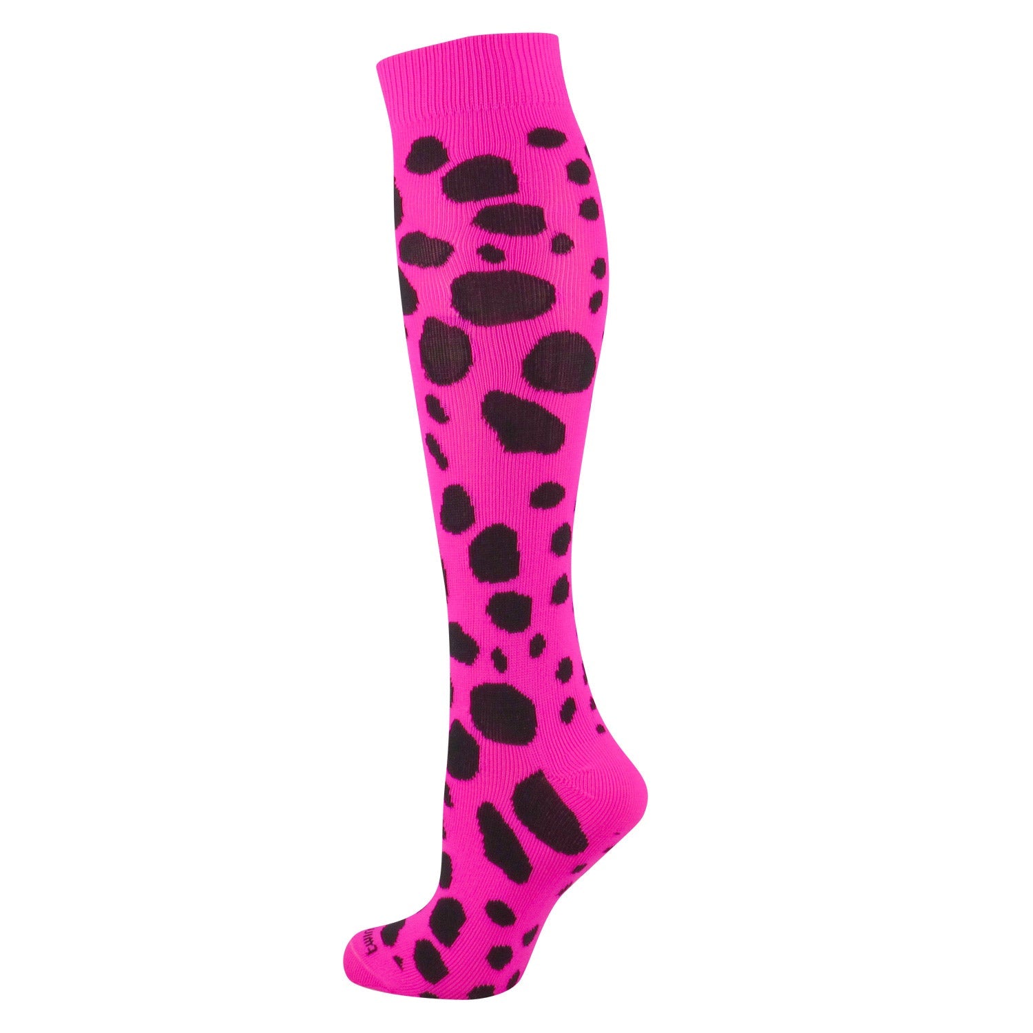 TCK Krazisox Leopard Socks Hot Pink/Black Small - Third Coast Soccer