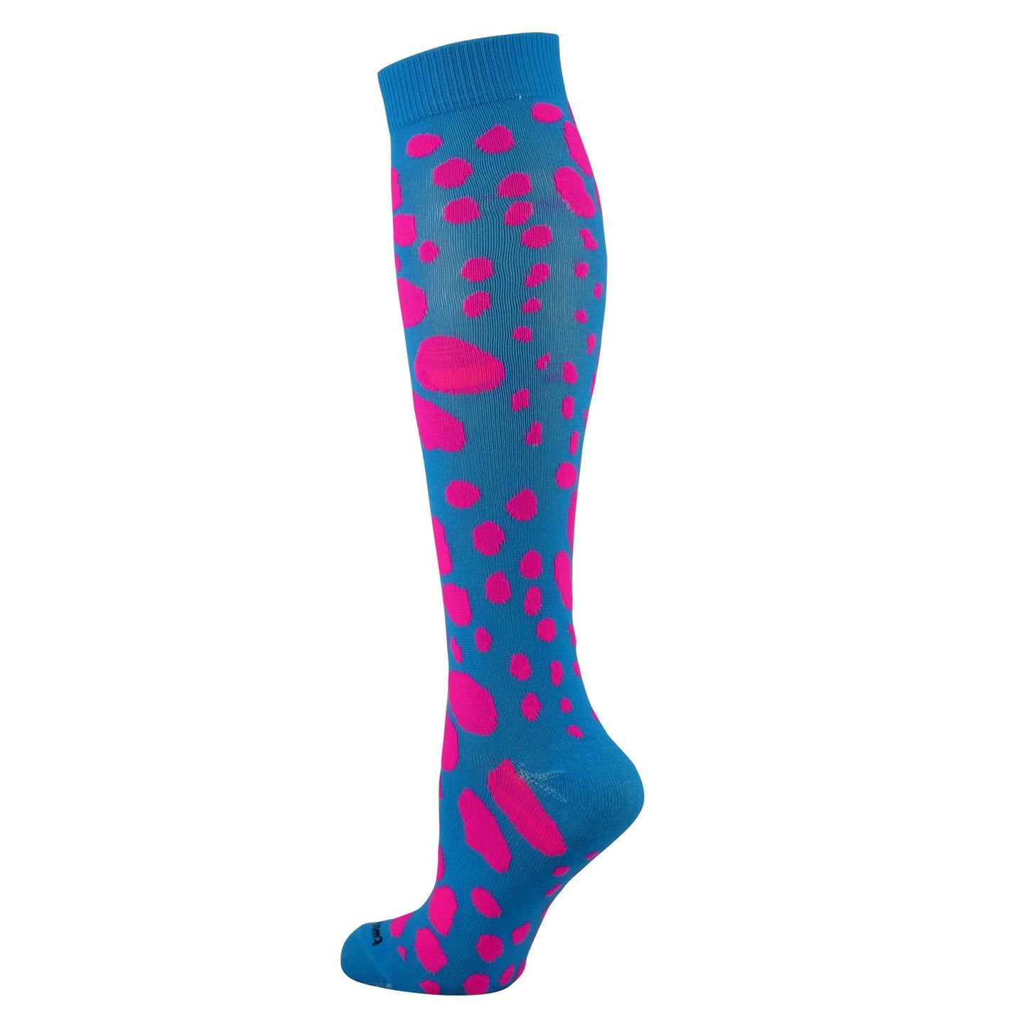 TCK Krazisox Leopard Socks Turquoise/Hot Pink Small - Third Coast Soccer
