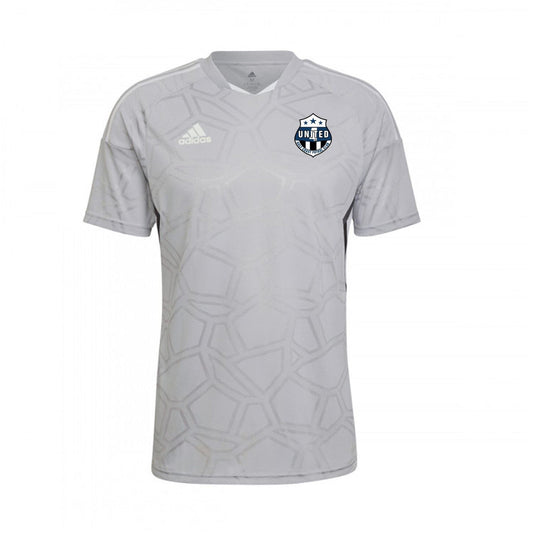 adidas GCU Men's Condivo 22 Match Day Jersey - Grey Gulf Coast United Mens Small Team Light Grey/White - Third Coast Soccer