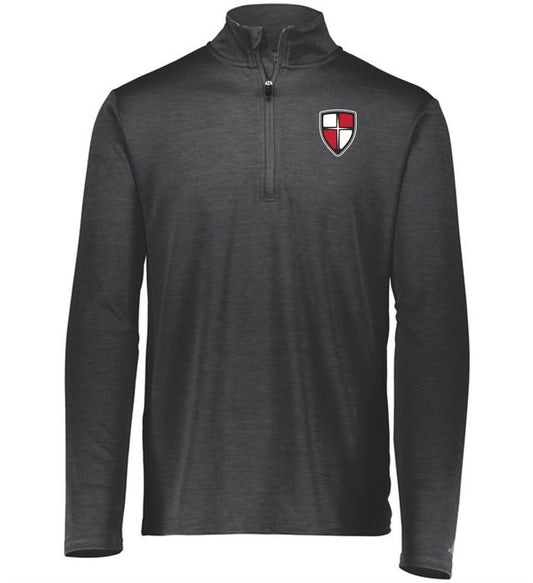 Russell WCU Mens 1/4 Zip Pullover WCU Shield Black/Stealth Mens Small - Third Coast Soccer