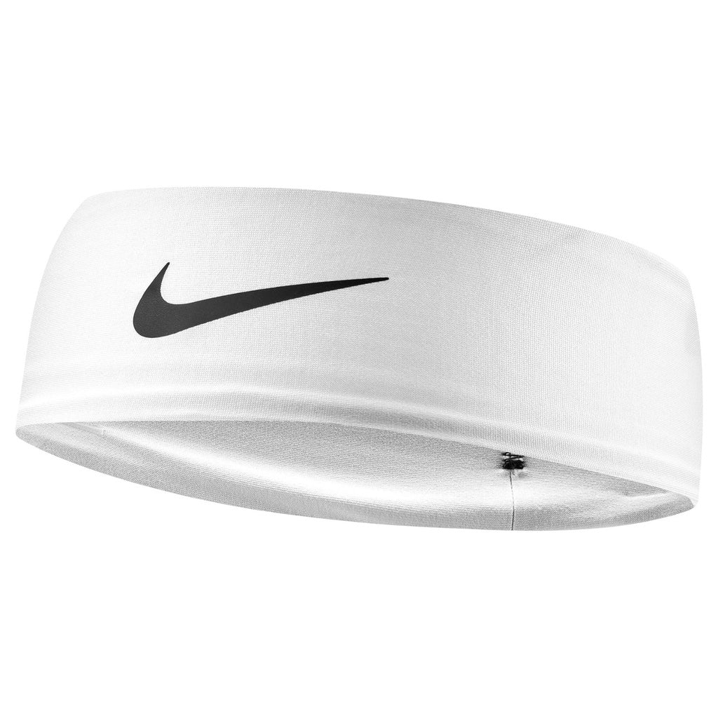 Nike Dri-Fit Fury Classic Headband Player Accessories White/Black - Third Coast Soccer