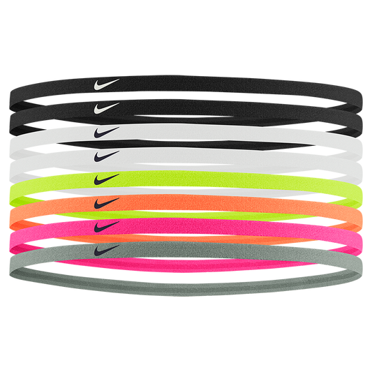 Nike Skinny Headbands 8 Pack Player Accessories Black/White  - Third Coast Soccer
