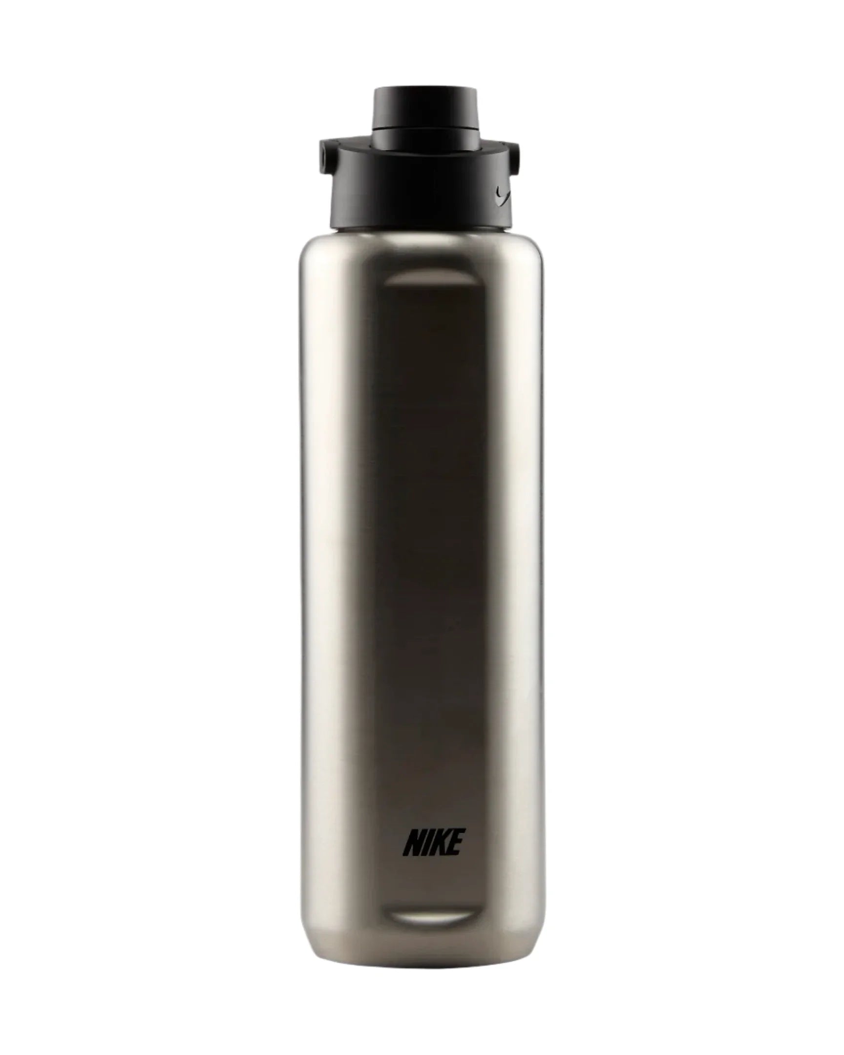 Nike SS Recharge Chug 32 Oz - Brushed Stainless Steel/Black Drinkware - Third Coast Soccer