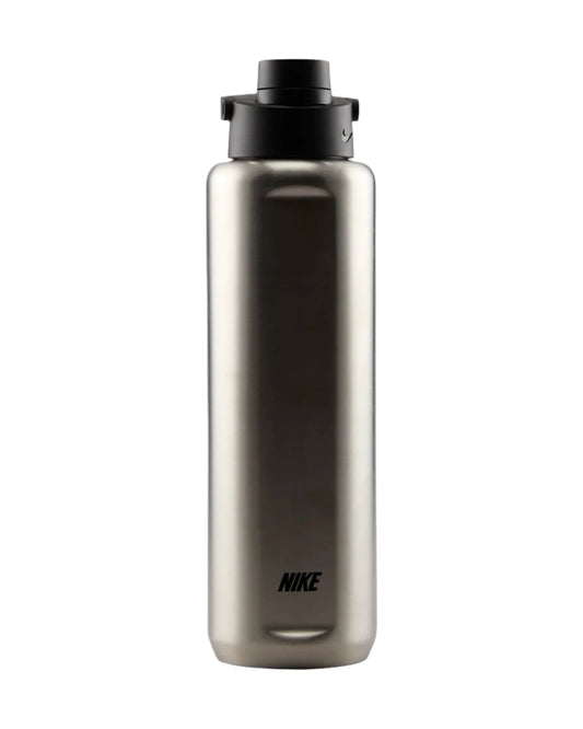 Nike SS Recharge Chug 32 Oz - Brushed Stainless Steel/Black Drinkware - Third Coast Soccer