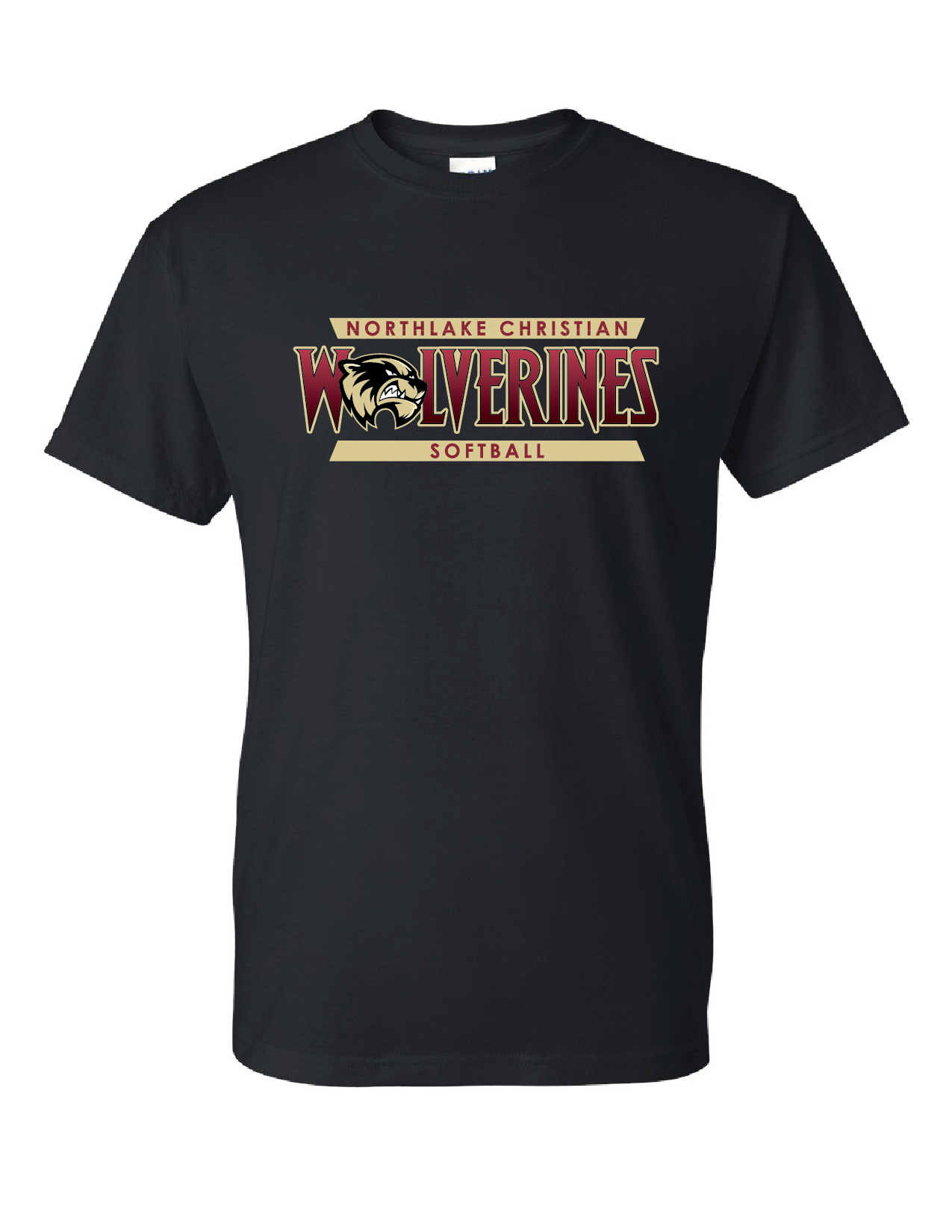 Northlake Christian Softball Short-Sleeve T-Shirt - Black, Sport Grey or Garnet NCS Softball Black Mens Small - Third Coast Soccer