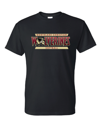 Northlake Christian Softball Short-Sleeve T-Shirt - Black, Sport Grey or Garnet NCS Softball Black Mens Small - Third Coast Soccer