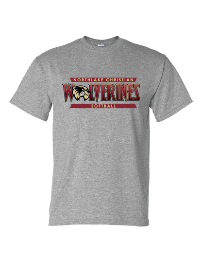 Northlake Christian Softball Short-Sleeve T-Shirt - Black, Sport Grey or Garnet NCS Softball Sport Grey Mens Small - Third Coast Soccer