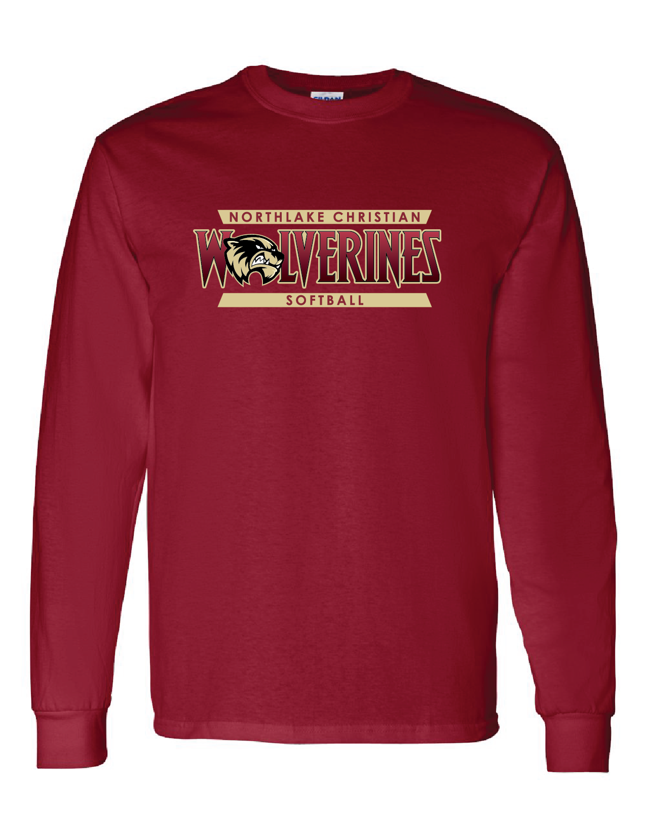 Northlake Christian Softball Long-Sleeve T-Shirt - Black, Sport Grey or Garnet NCS Softball Garnet Mens Small - Third Coast Soccer