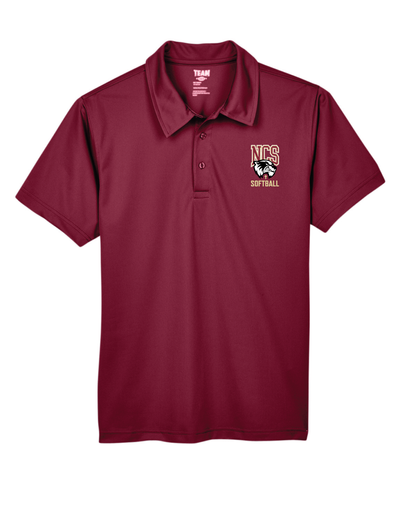 Northlake Christian Men's Team 365 Polo NCS Softball Sport Maroon Mens Small - Third Coast Soccer