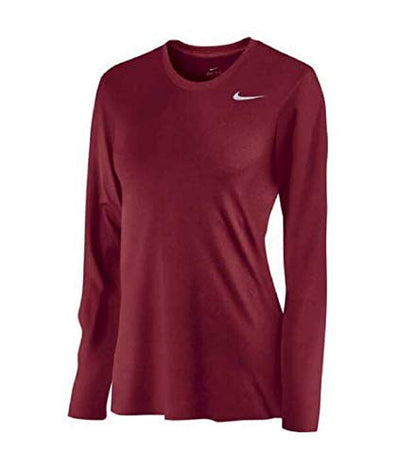 Nike Women's Legend LS Tee Training Wear Deep Maroon Womens XSmall - Third Coast Soccer