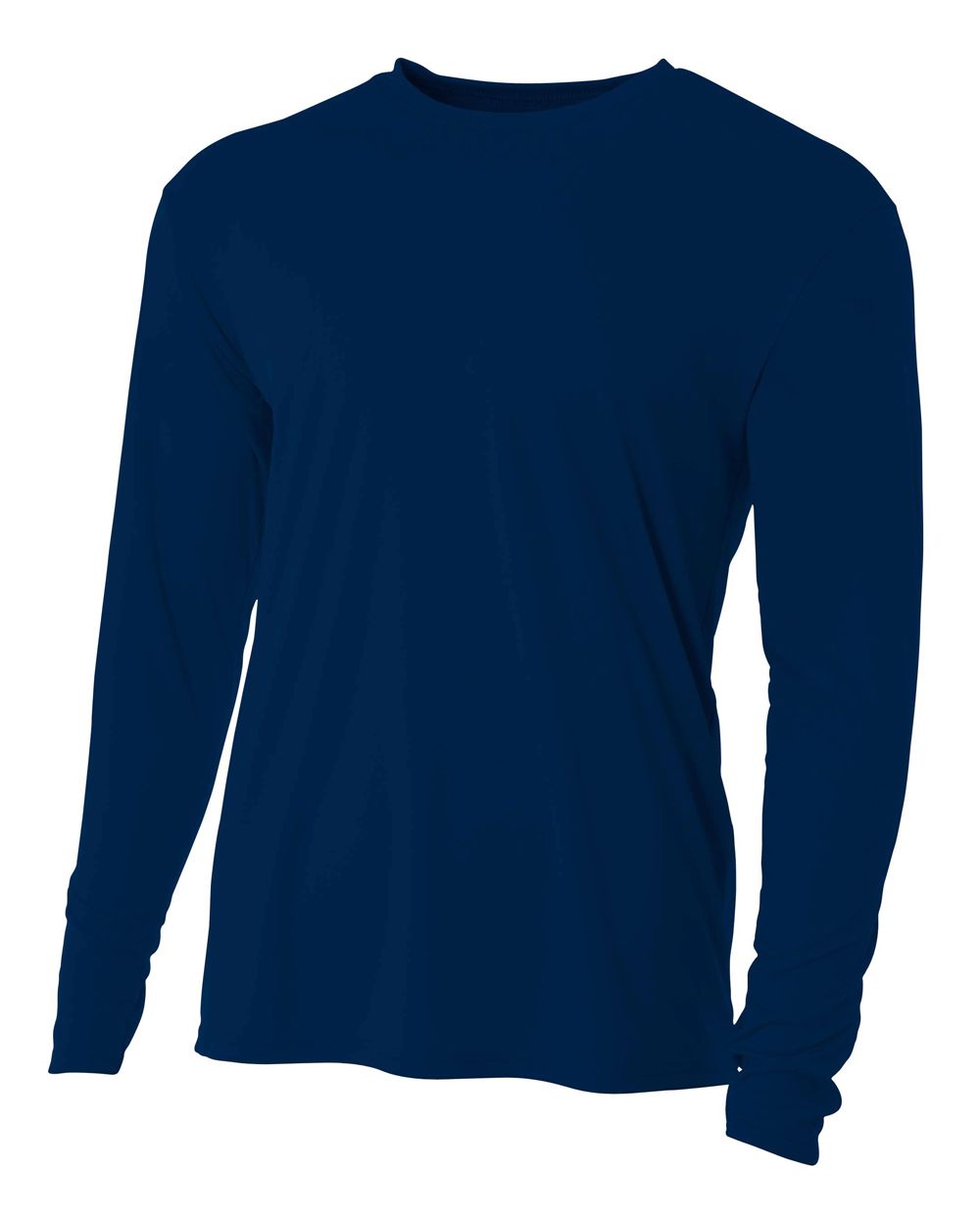 A4 PJP Men's Long-Sleeve Performance Crew - Gold or Navy Pope John Paul Navy Mens Small - Third Coast Soccer
