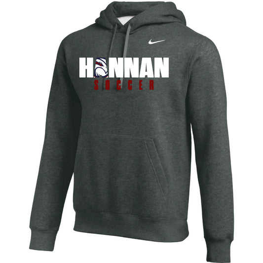 Nike Hannan Club Fleece Pullover Hoody Hannan Boys 23 Team Anthracite/White Mens Small - Third Coast Soccer