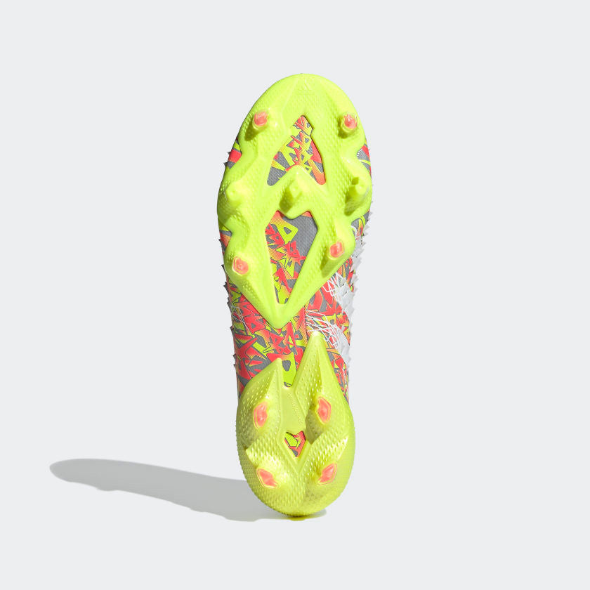 adidas Predator Freak .1 FG - Clear Grey/Cloud White/Solar Yellow Mens Footwear Mens 9 Clear Grey/Feather White/S Yel - Third Coast Soccer