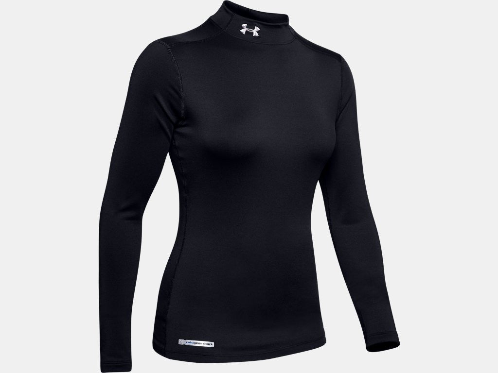 Under Armour Womens Ua Coldgear¬Æ Authentic Mock Training Wear Black Womens Extra Small - Third Coast Soccer