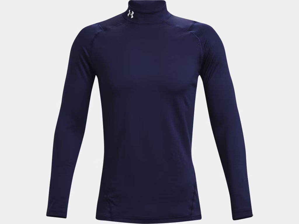 UA ColdGear® Fitted Men's Mock Training Wear Navy Mens Small - Third Coast Soccer