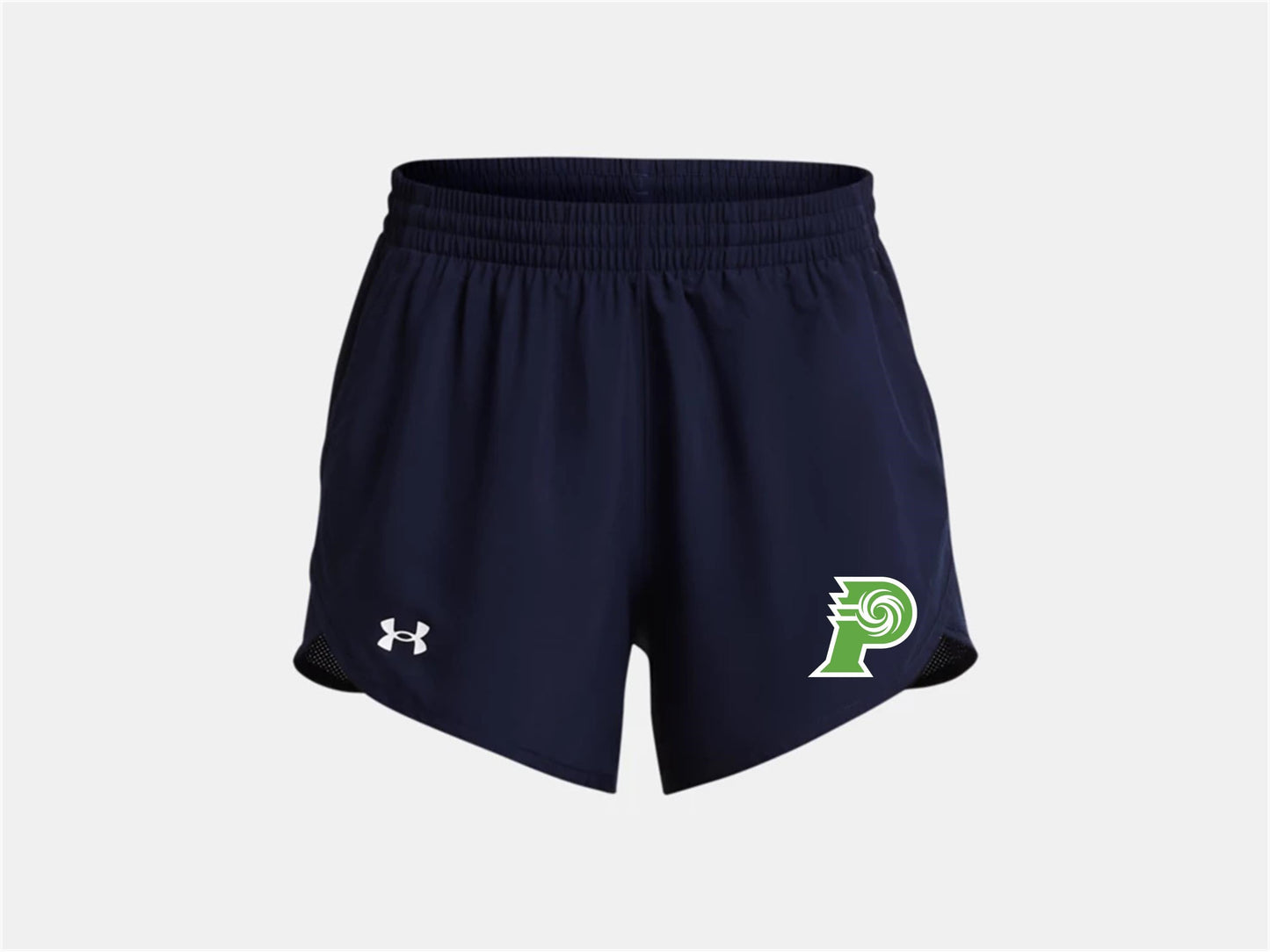 UA PVHS Women's Fly-By Unlined 3" Shorts Prairieville High School Navy Womens XSmall - Third Coast Soccer