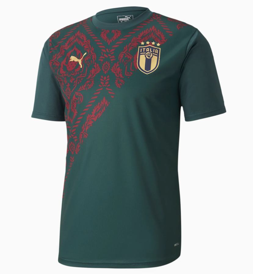 Puma Italy Figc Stadium Third Jersey International Replica Ponderosa Pine/Cordovan Mens Small - Third Coast Soccer