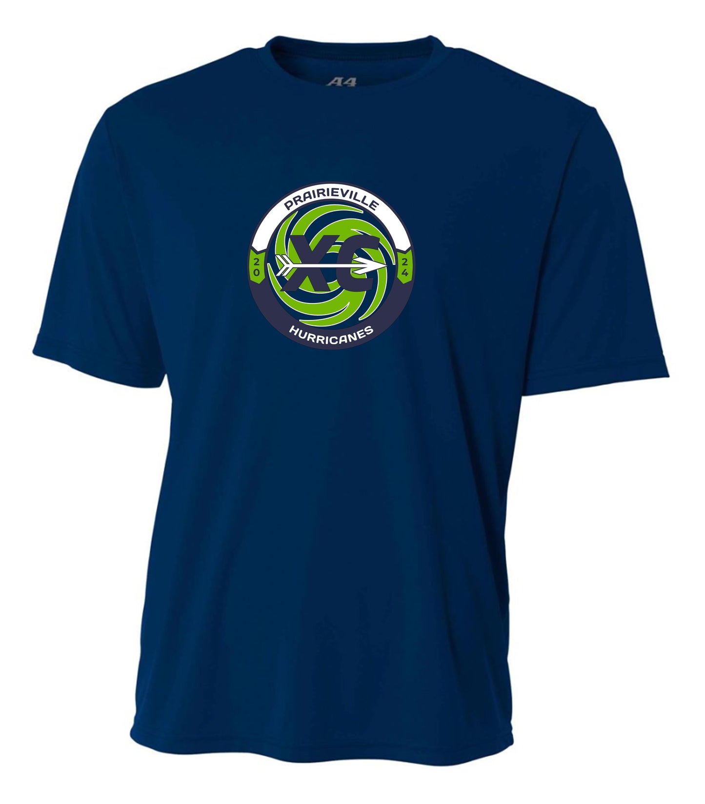 A4 PVHS Cross Country Shirt - Navy Prairieville High School   - Third Coast Soccer